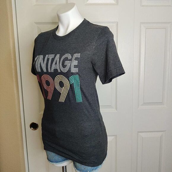 Bella Canvas Vintage 1991 graphic tee shirt sz S - Picture 4 of 7